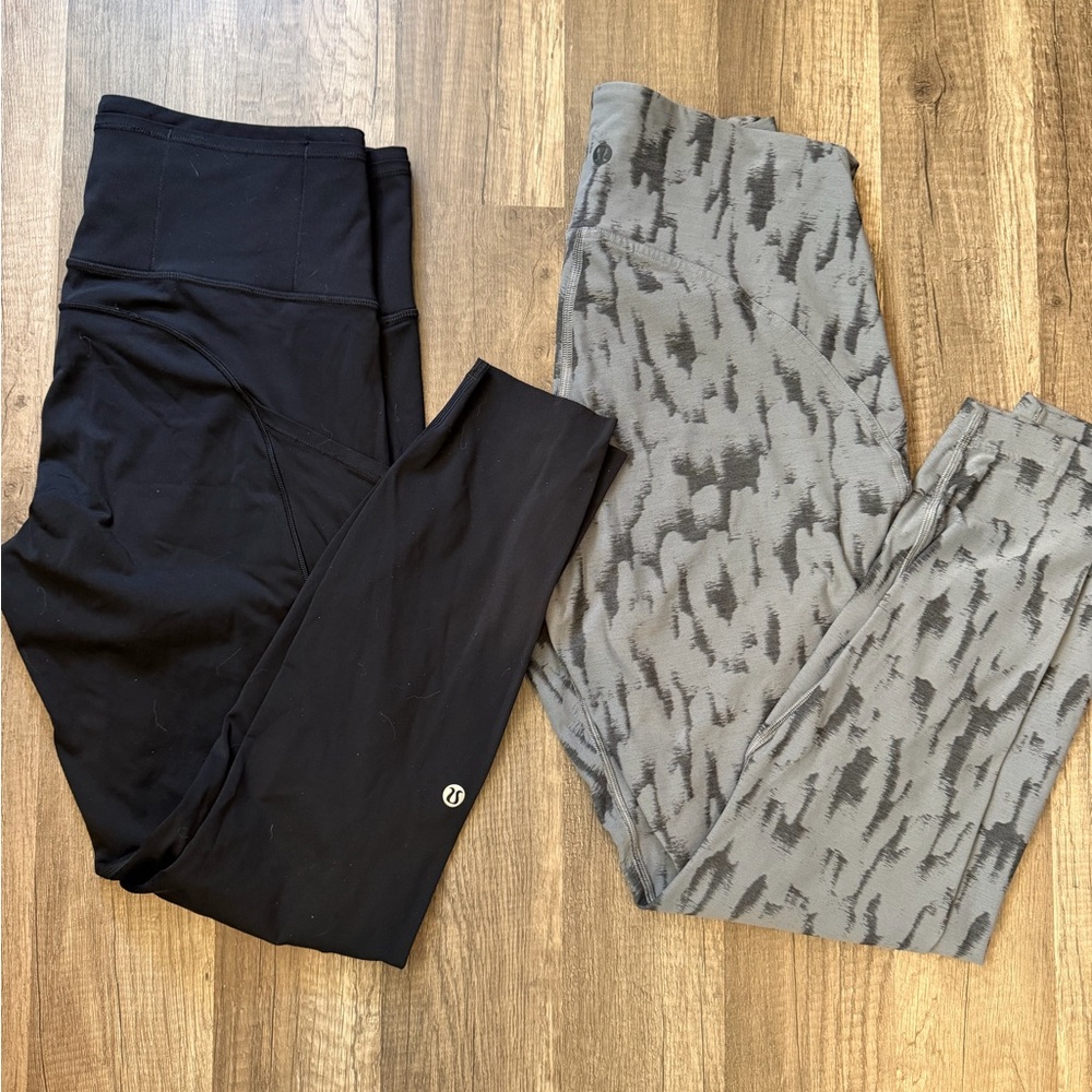 Lululemon Athletica Black Fast & Free 7/8 & instill bundle size women’s 8 EUC - Picture 2 of 9